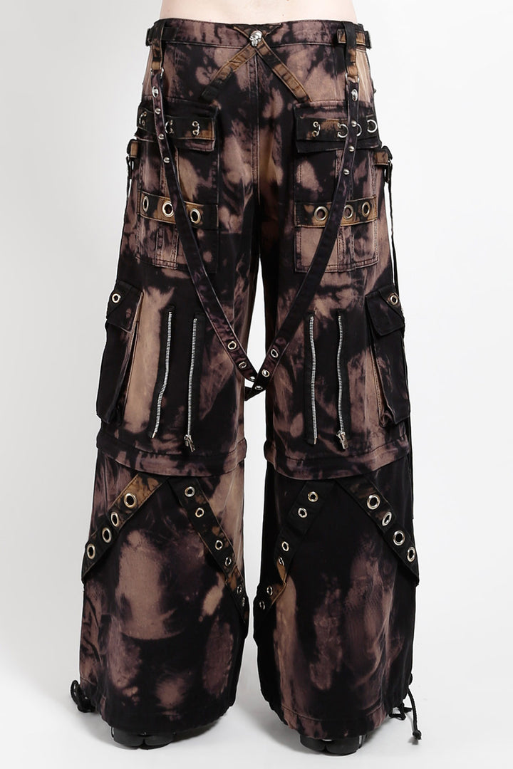 mens plus size grunge gothic baggy jeans with straps and eyelets