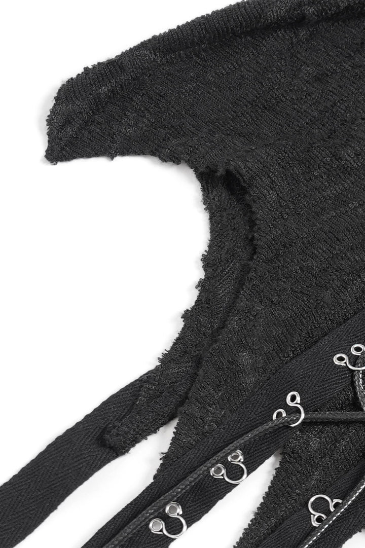 mens long sleeve cybergoth shirt with asymmetric hem