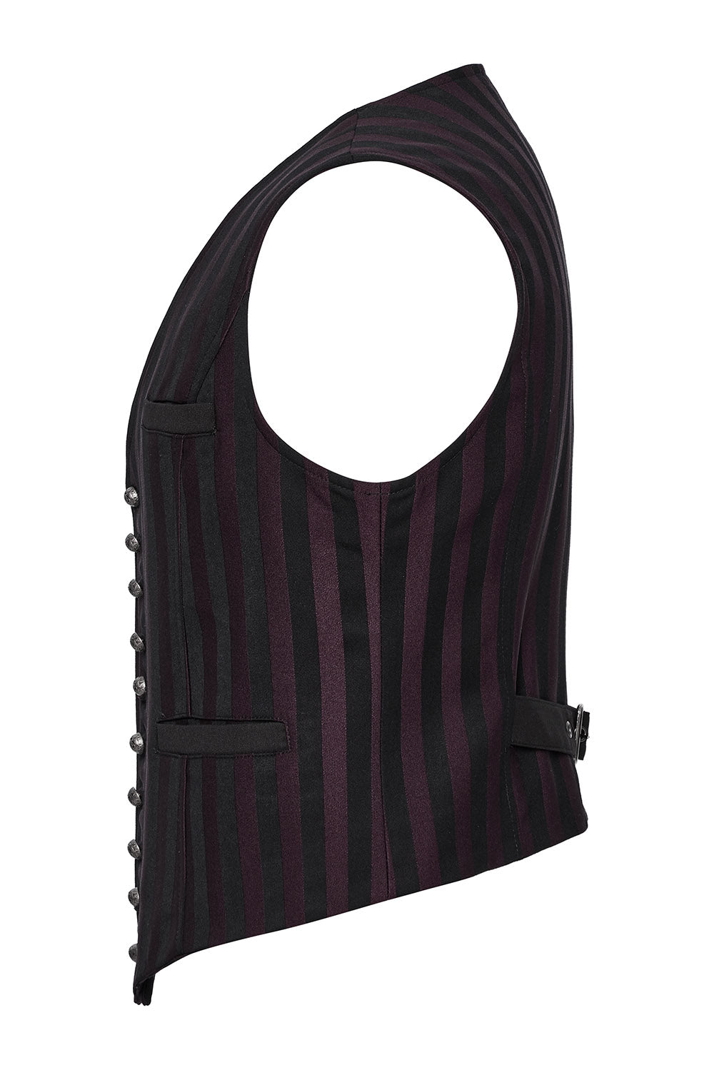 vampire goth striped waistcoat for men