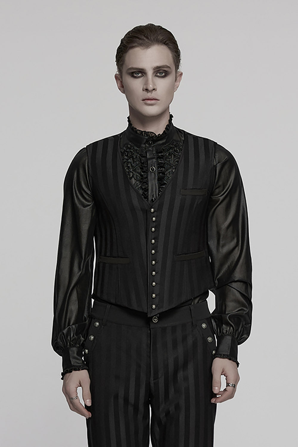 mens striped steampunk vest