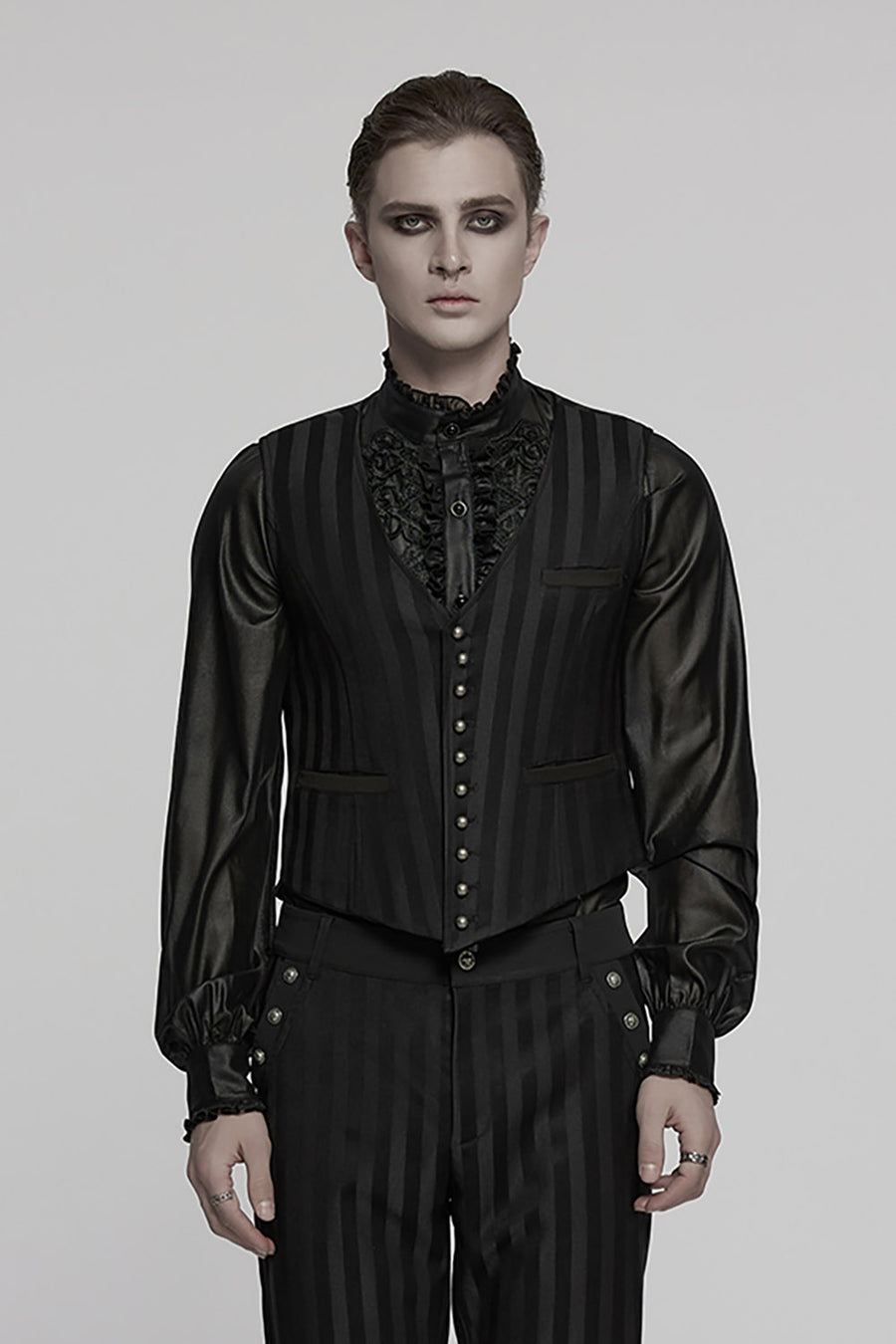 mens striped steampunk vest