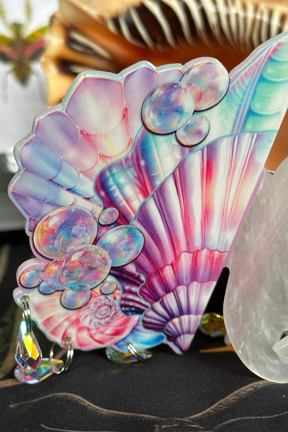 crystal germs-tones magical fantasy ocean hair clip