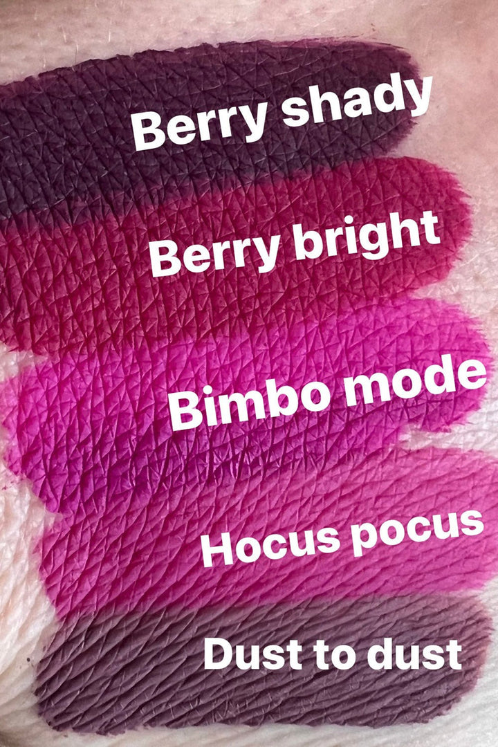 dark pink and purple goth lipstick shades