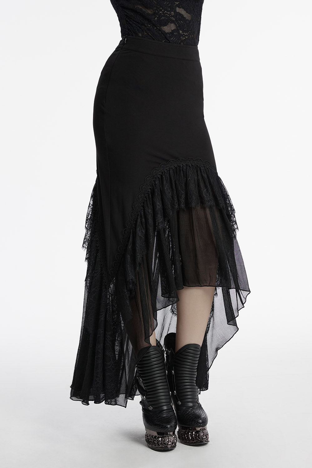 Cathedral Arches Layered Lace Skirt โ VampireFreaks