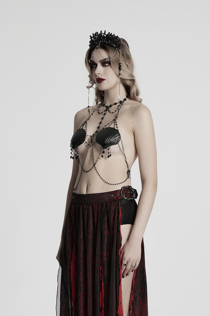 dark mermaid costume harness belt