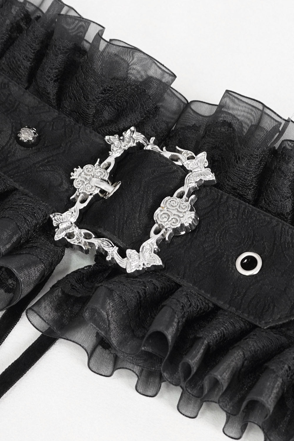 womens flocked fabric belt