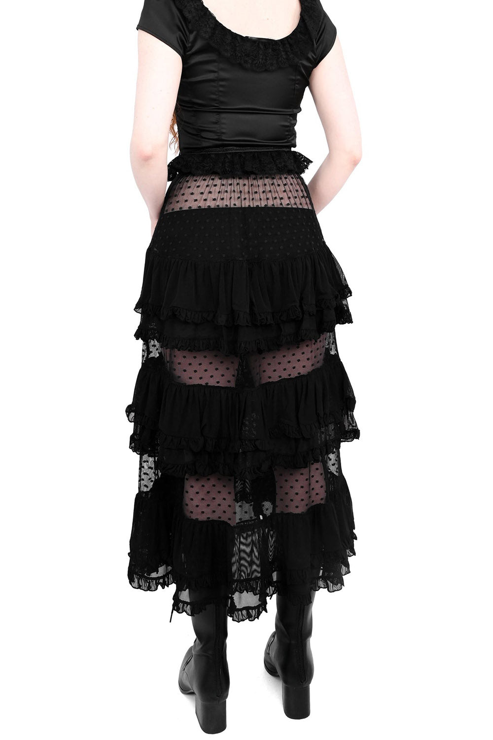 womens mesh sheer layering skirt by foxblood