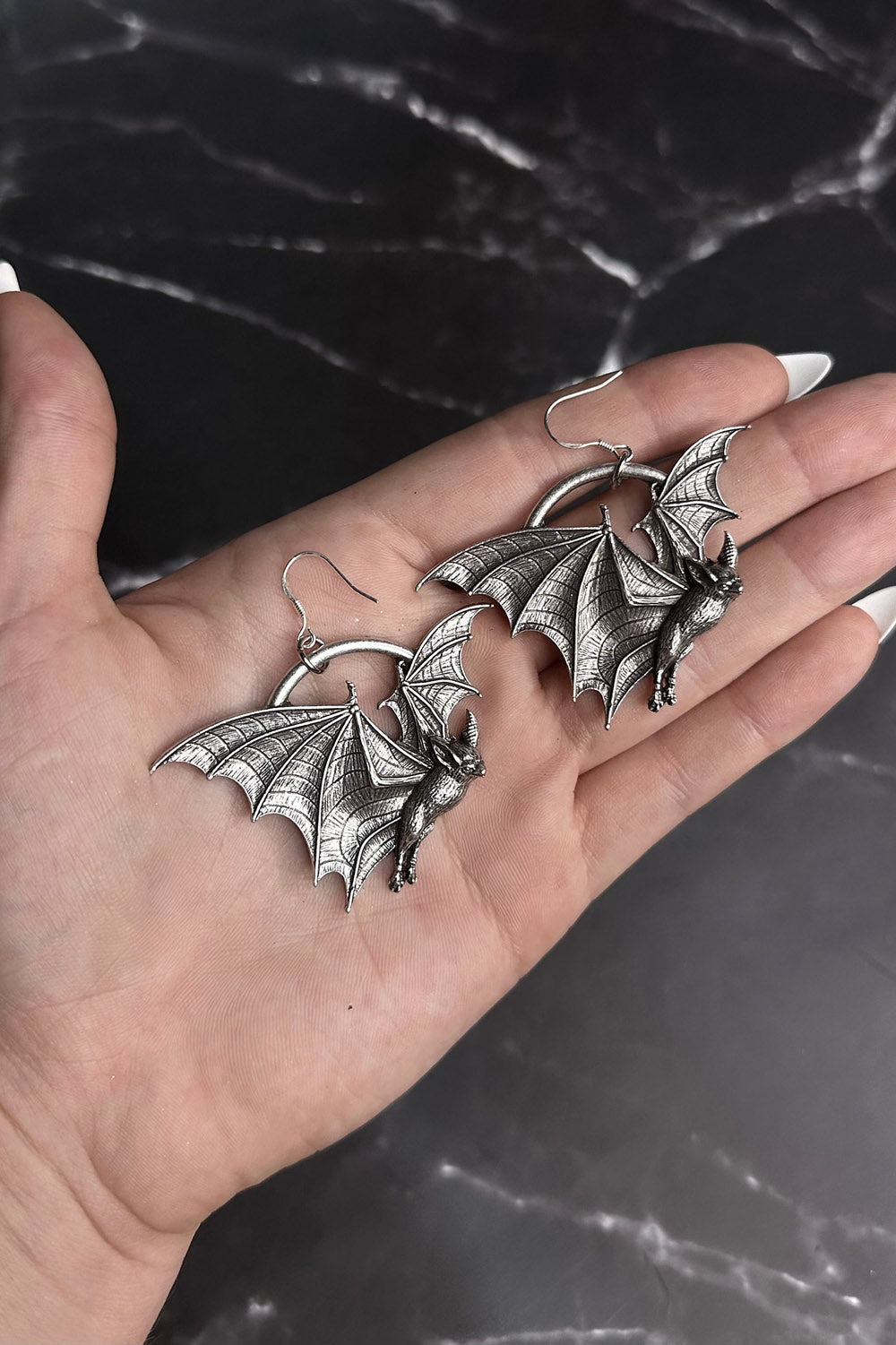 mother of hades bat earrings