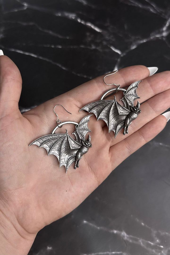 mother of hades bat earrings
