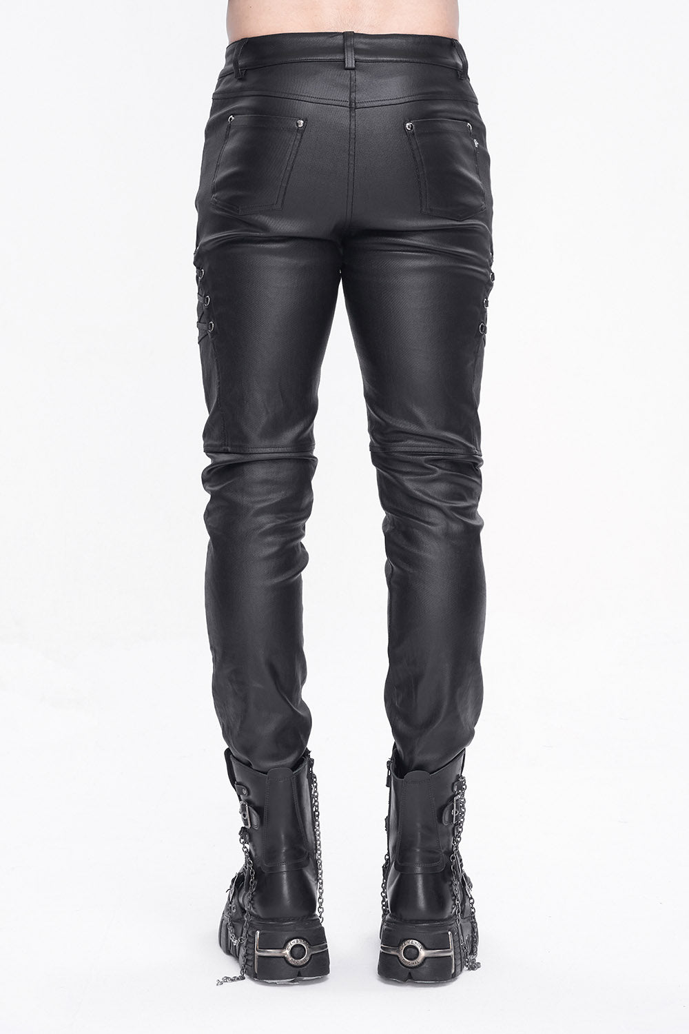 mens gothic moto pants