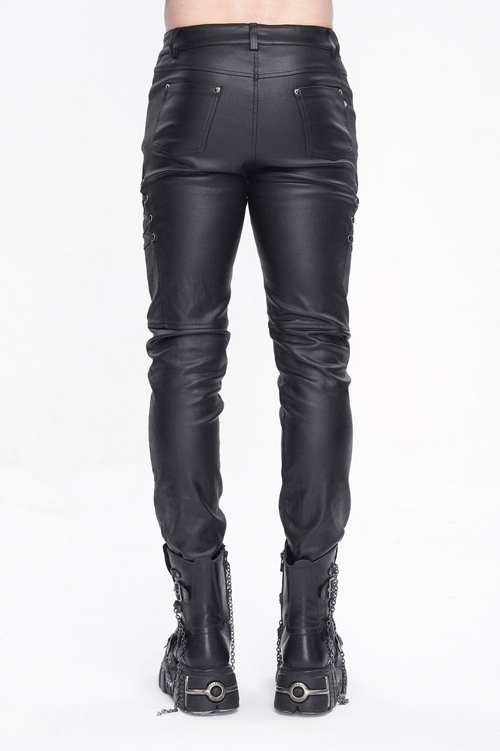 mens gothic moto pants