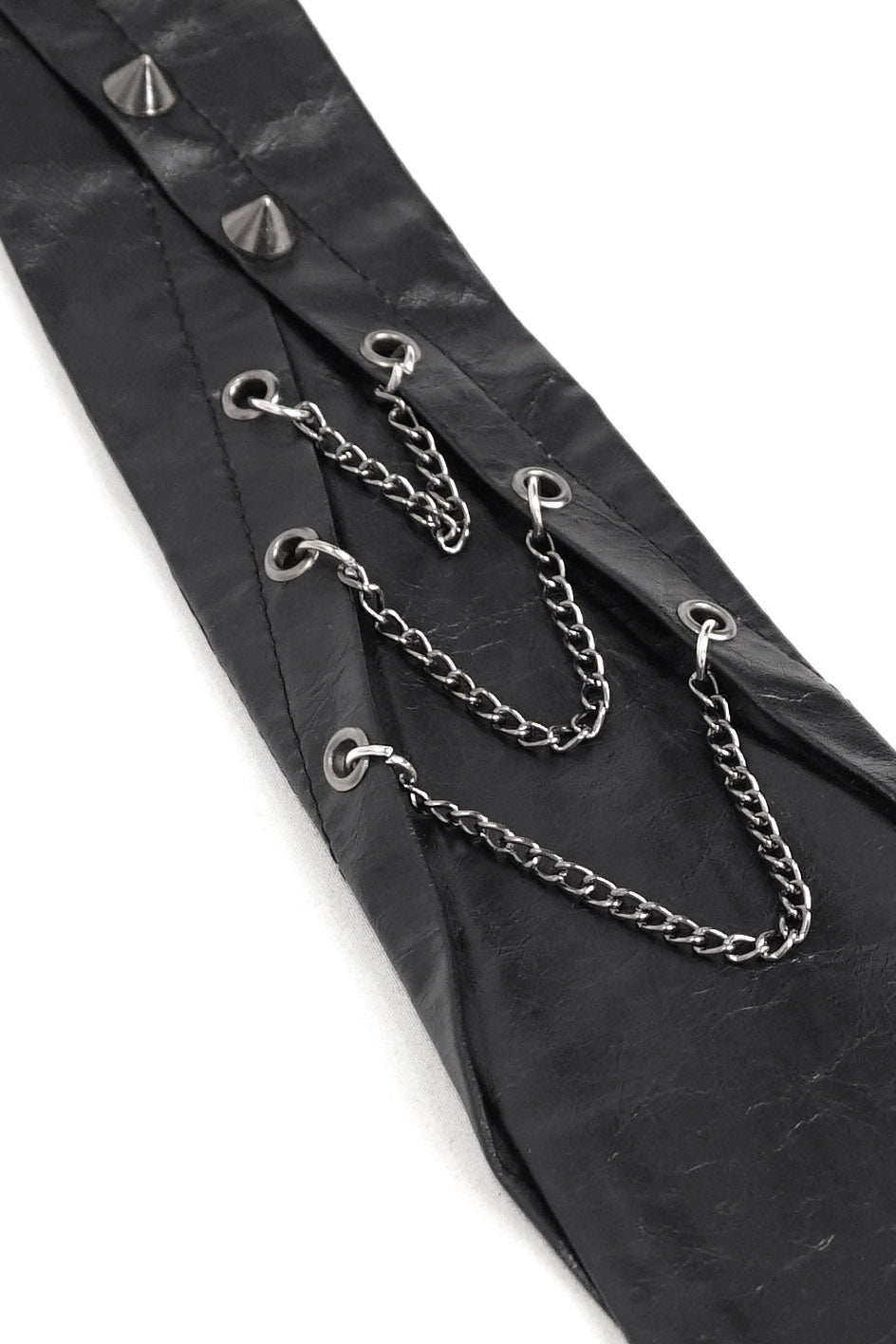 vegan leather neck tie
