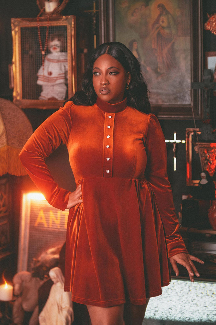 orange pumpkin dress