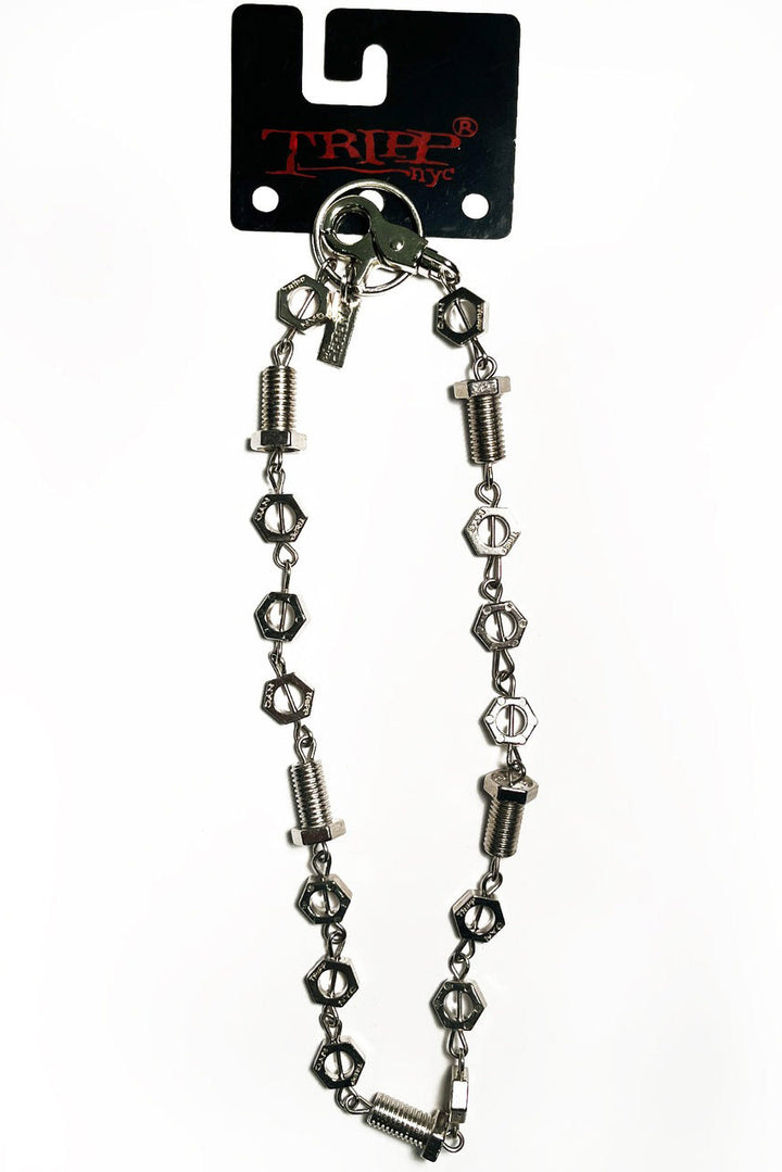 punk nuts and bolts pant chain
