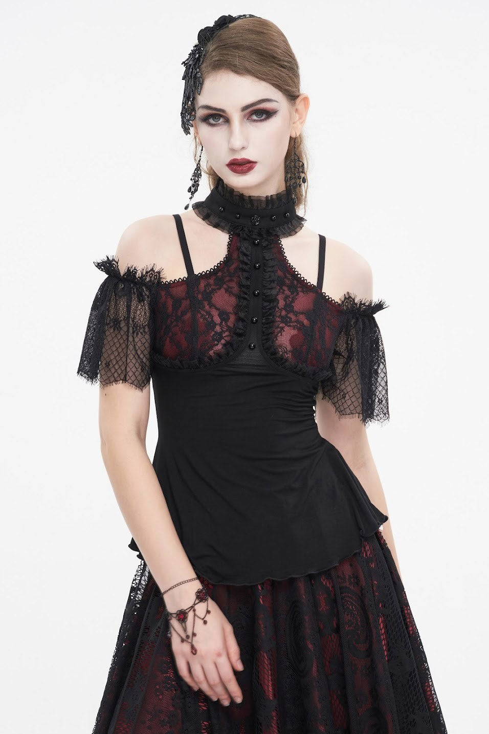 Mulberry Wine Off the Shoulder Blouse – VampireFreaks