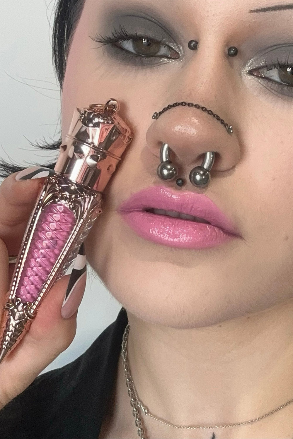 light baby pastel pink lipgloss