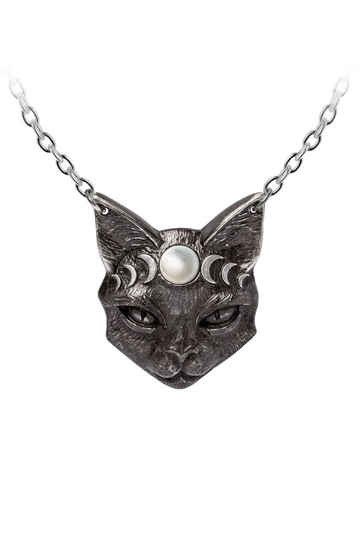 gothic cat necklace by alchemy
