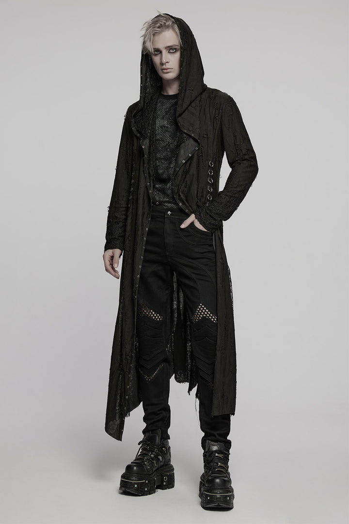 mens pierced gothic cardigan