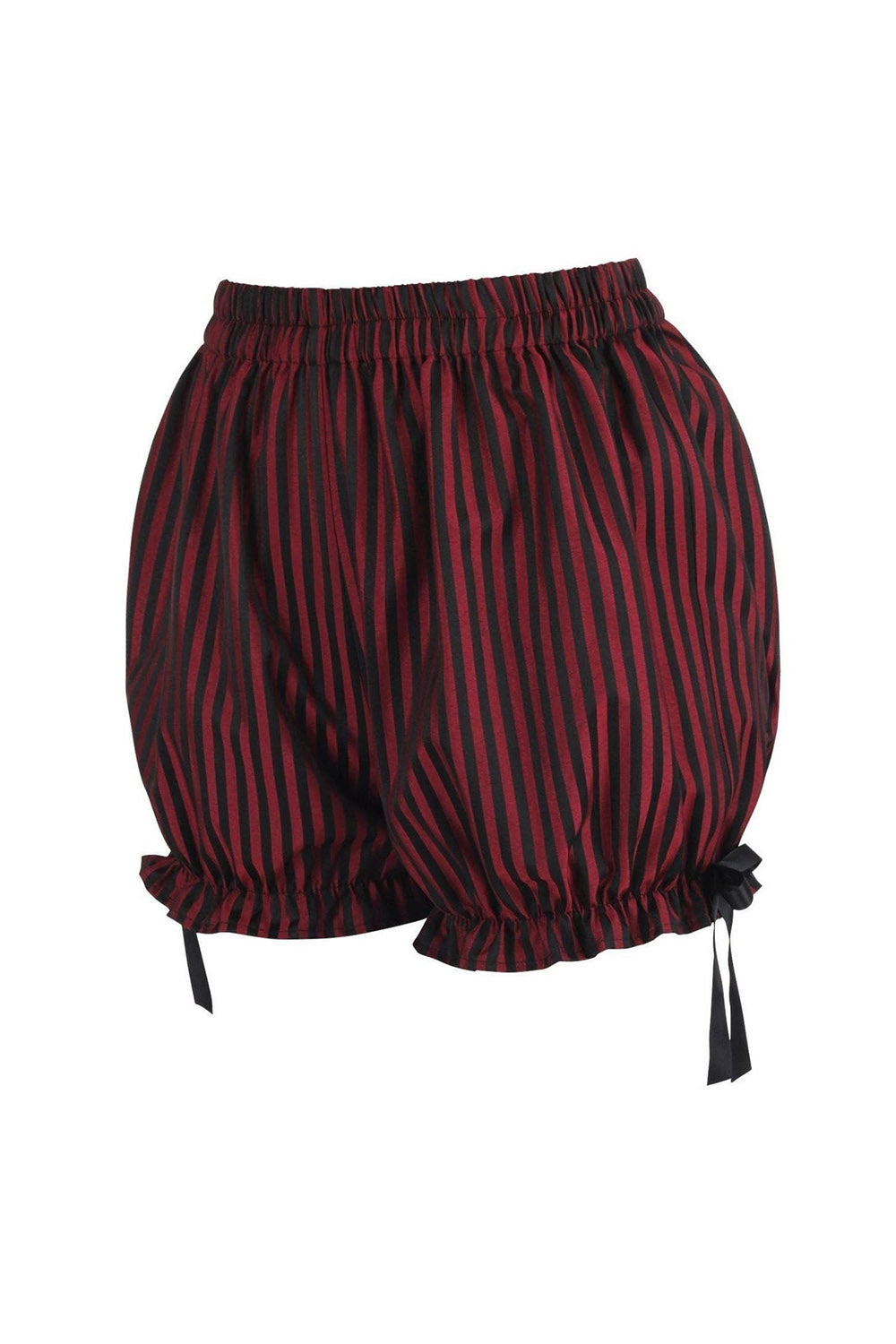red and black striped mrs. lovett sweeney todd bloomer shorts
