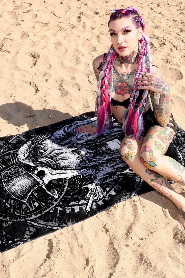 distressed beach towel
