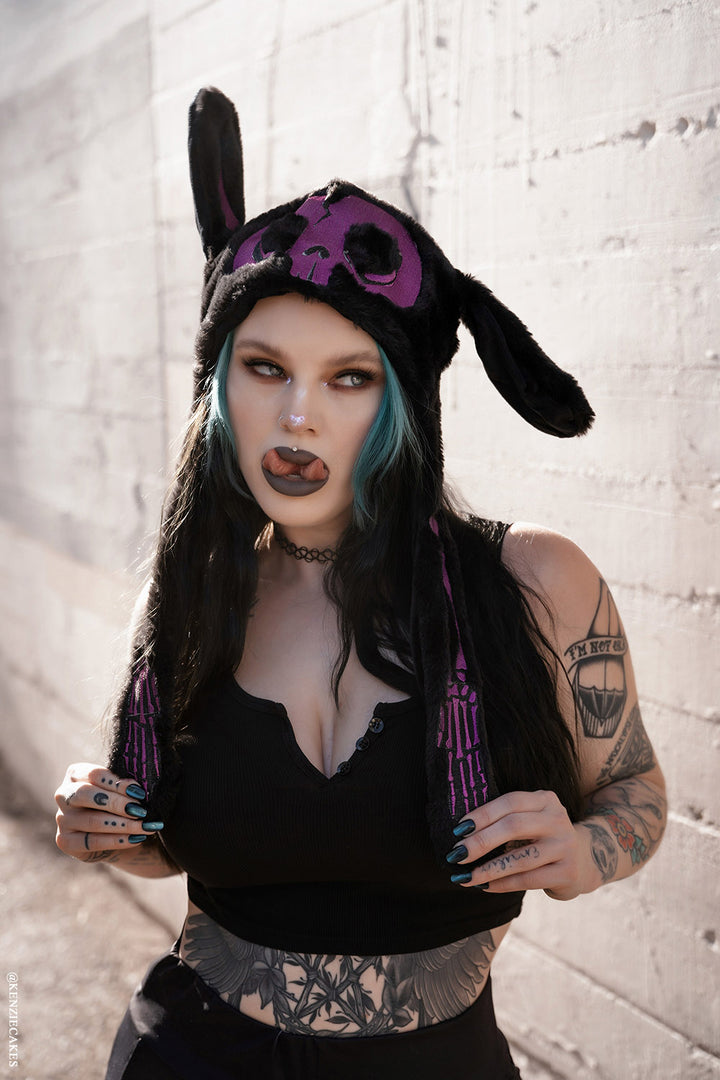 emo plush rabbit hat