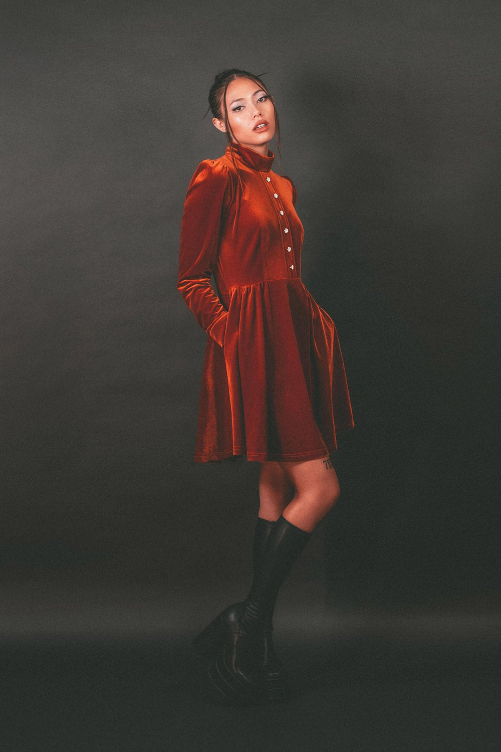 mod inspired gothic dress