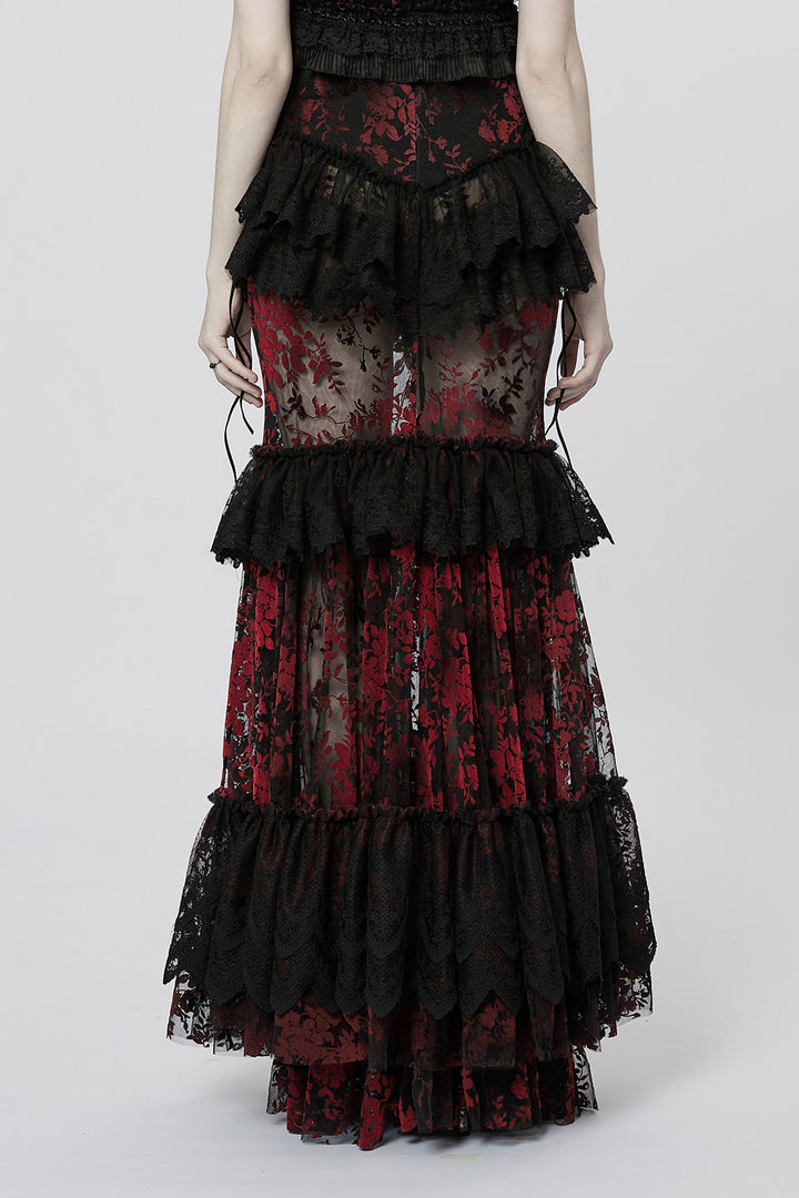 transparent mesh skirt