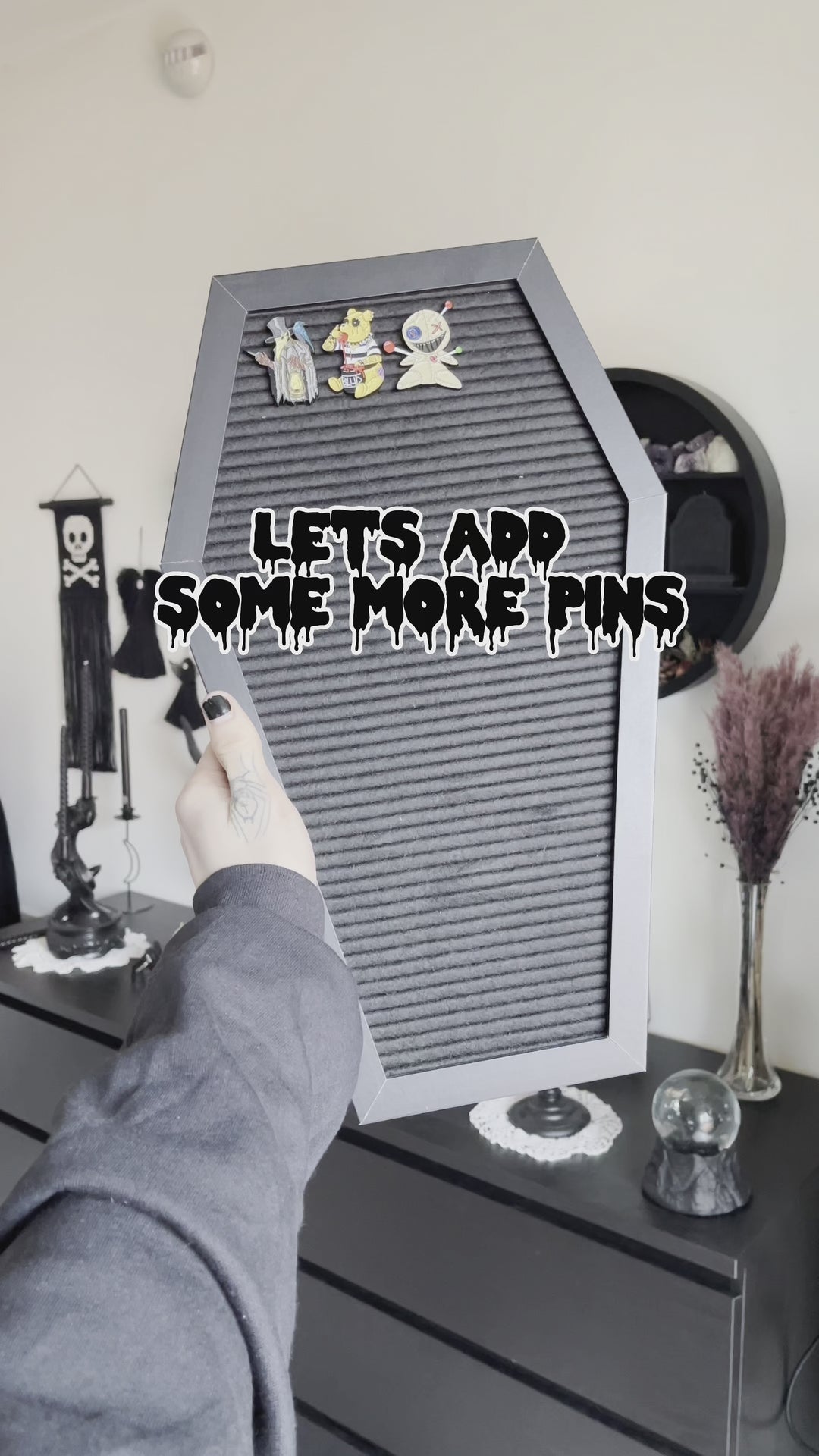 video of gothic enamel pins