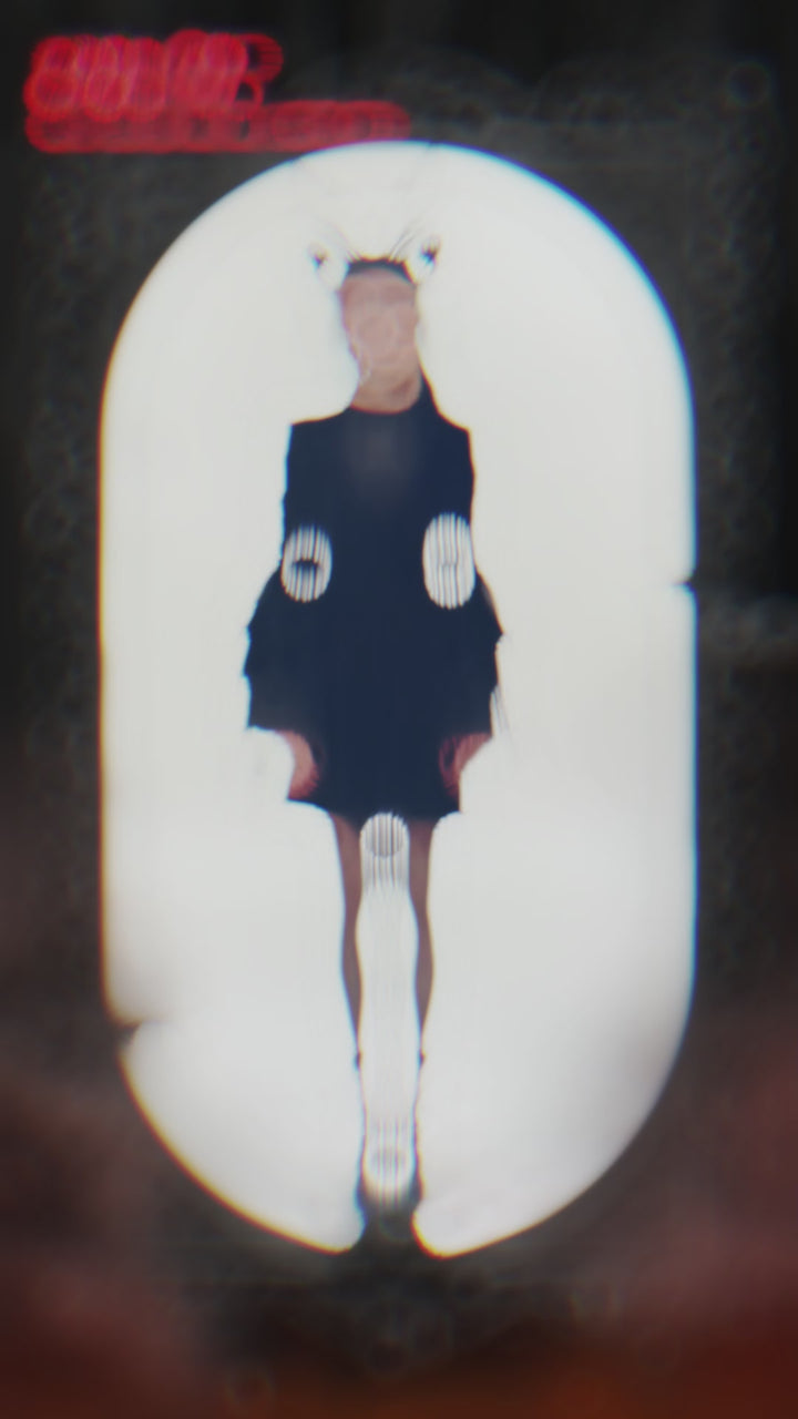 woman wearing gothic mini dress