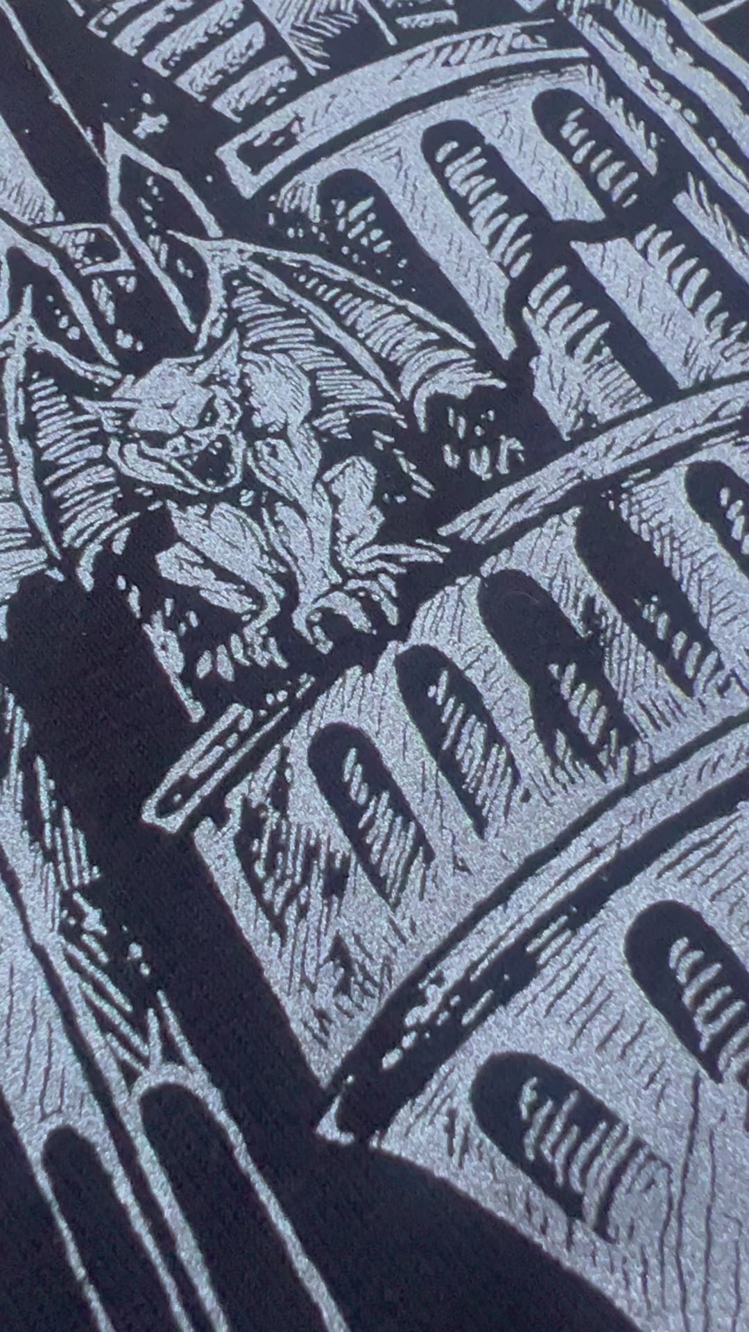 video showing gargoyle cathedral shirt