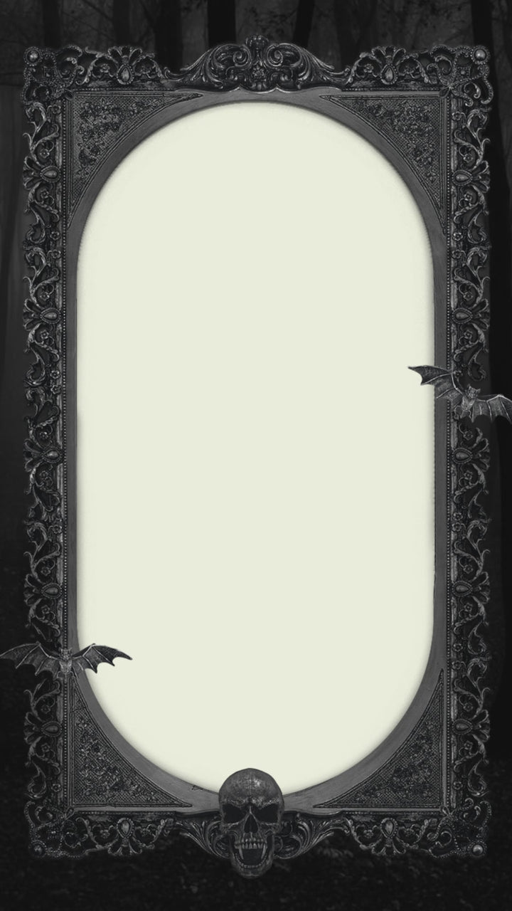 video of woman holding a vintage inspired gothic umbrella