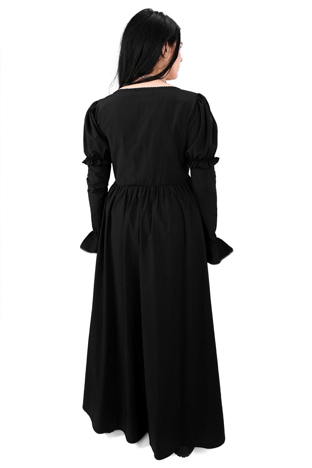 long black cardigan duster with puffed shoulders by foxblood