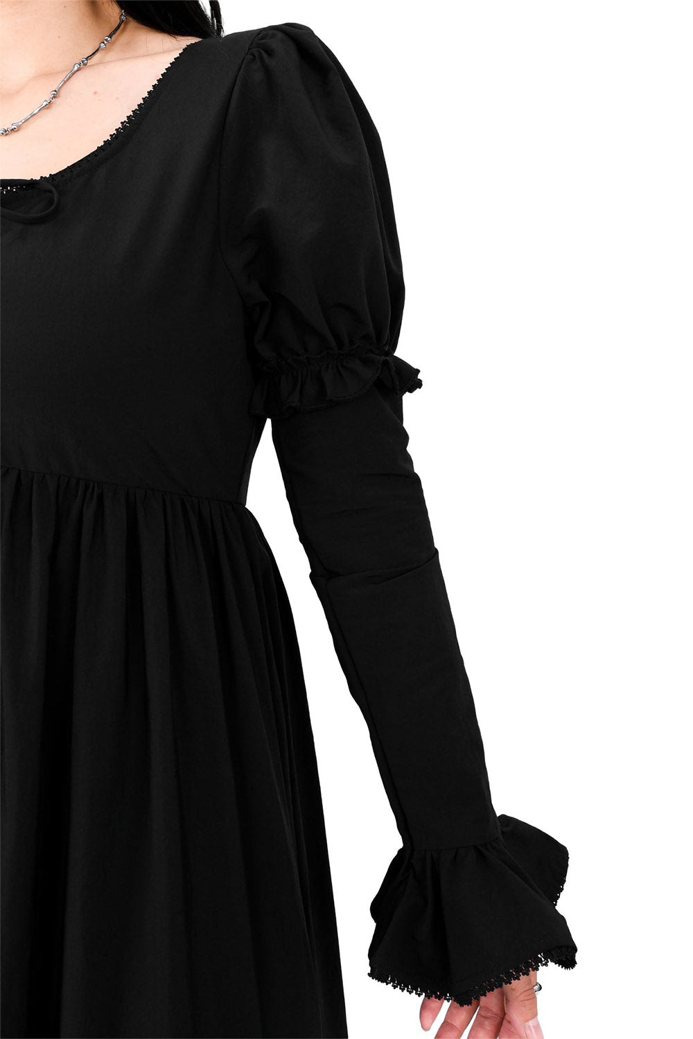 dramatic long duster with flared cuffs