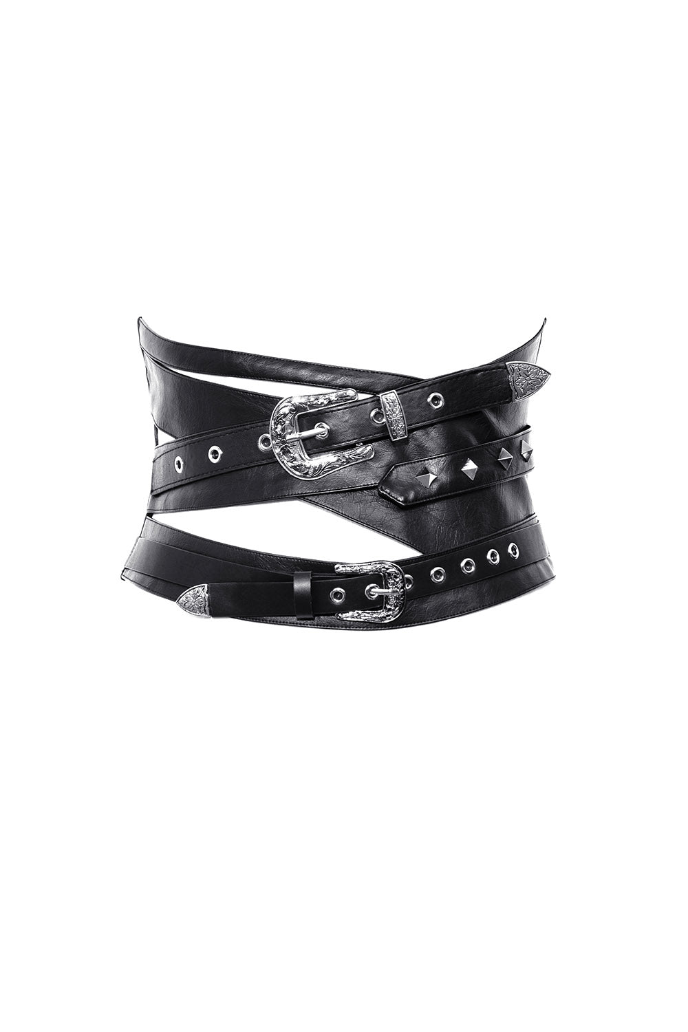 punk pyramid stud belt