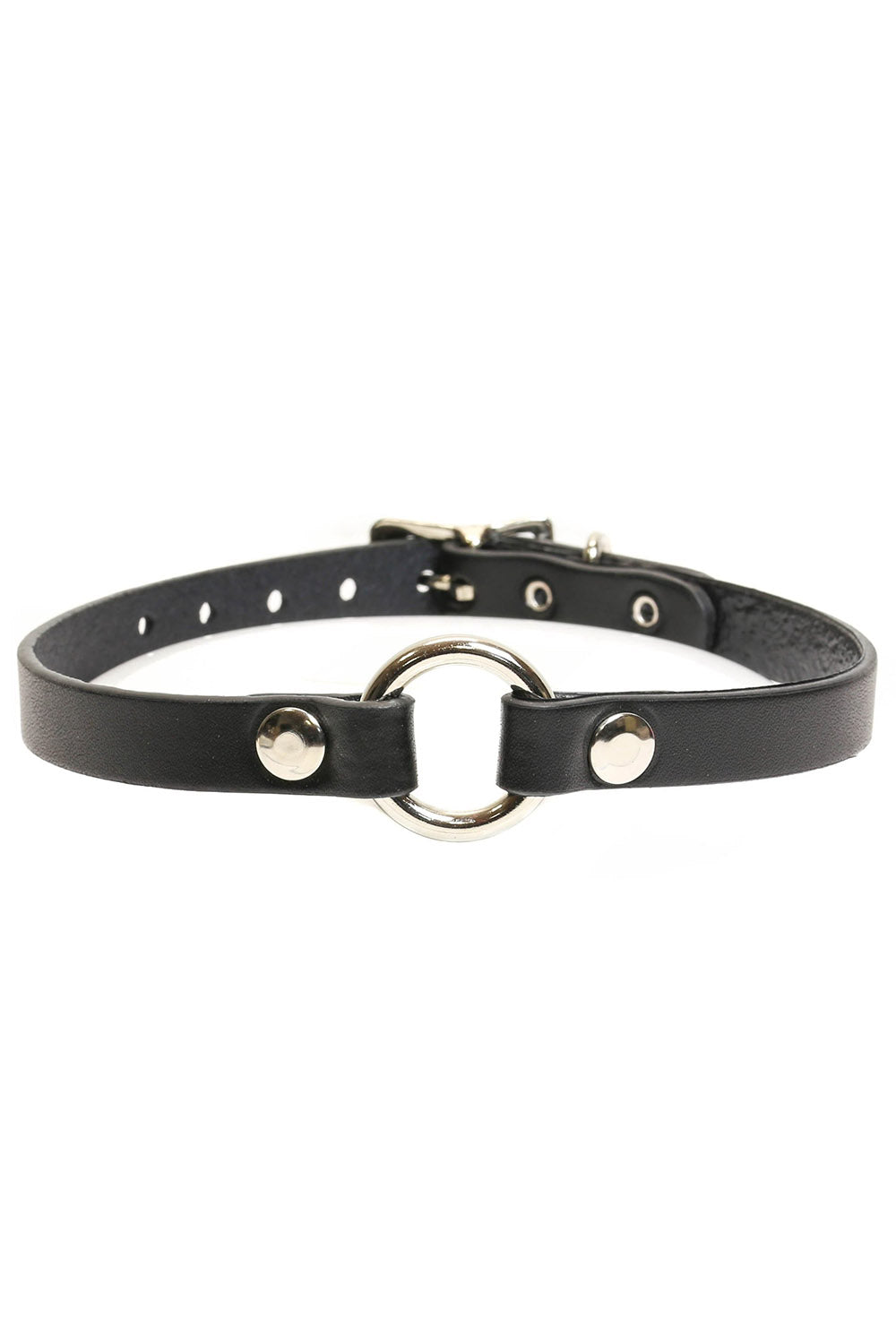 gothic genuine leather choker