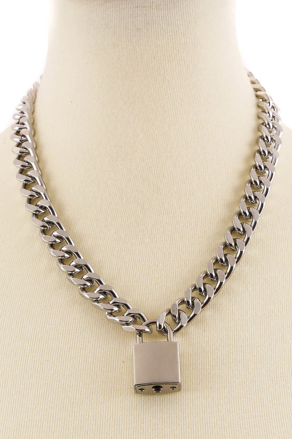 silver punk necklace