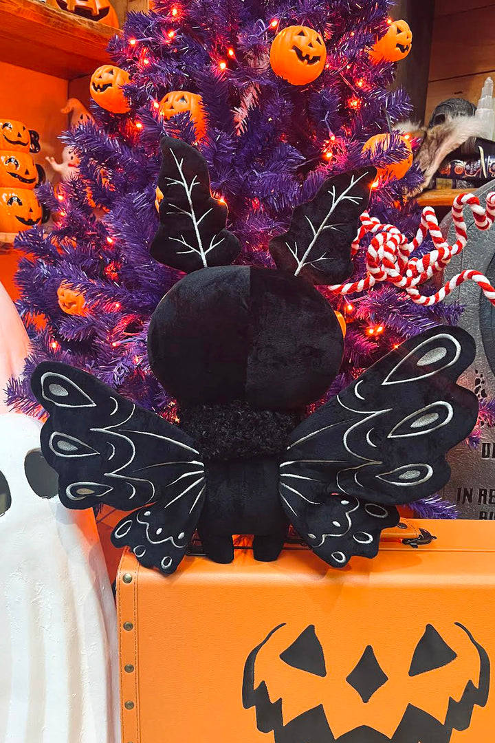 black and red mothman plushie