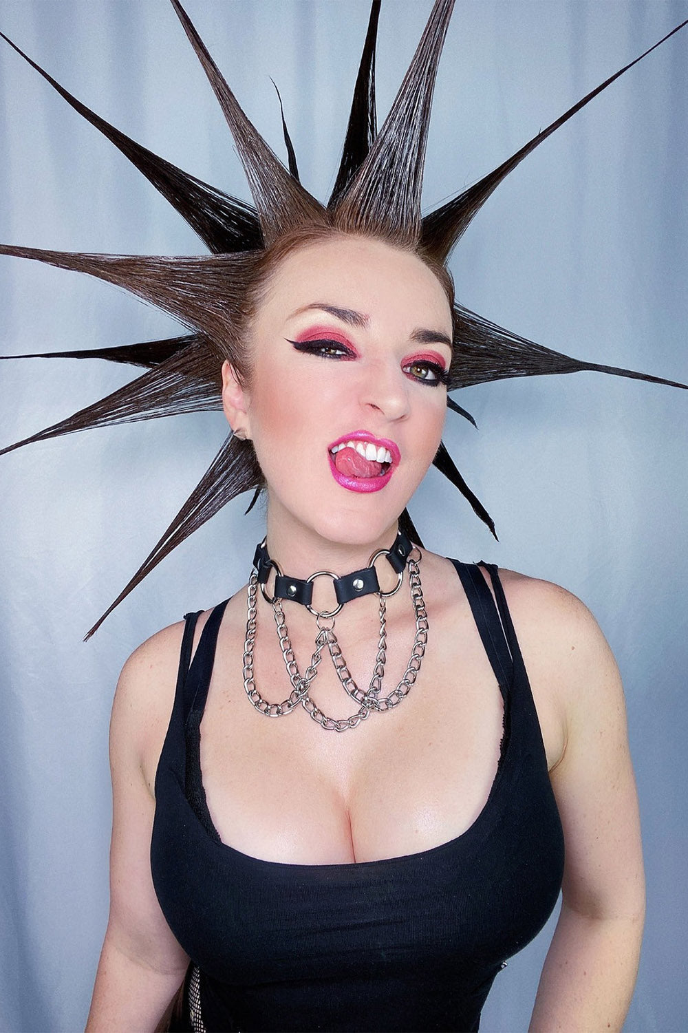 mall goth alternative chain o-rig collar choker