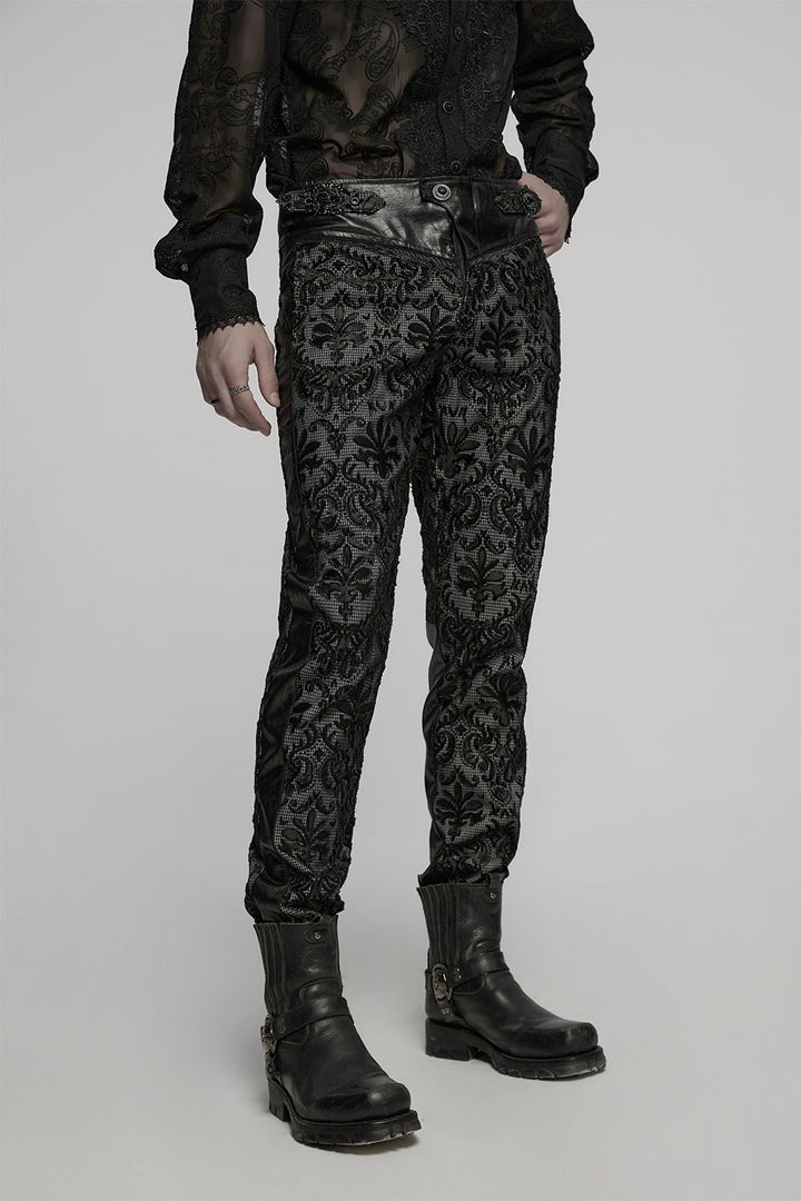 mens black steampunk pants by punk rave