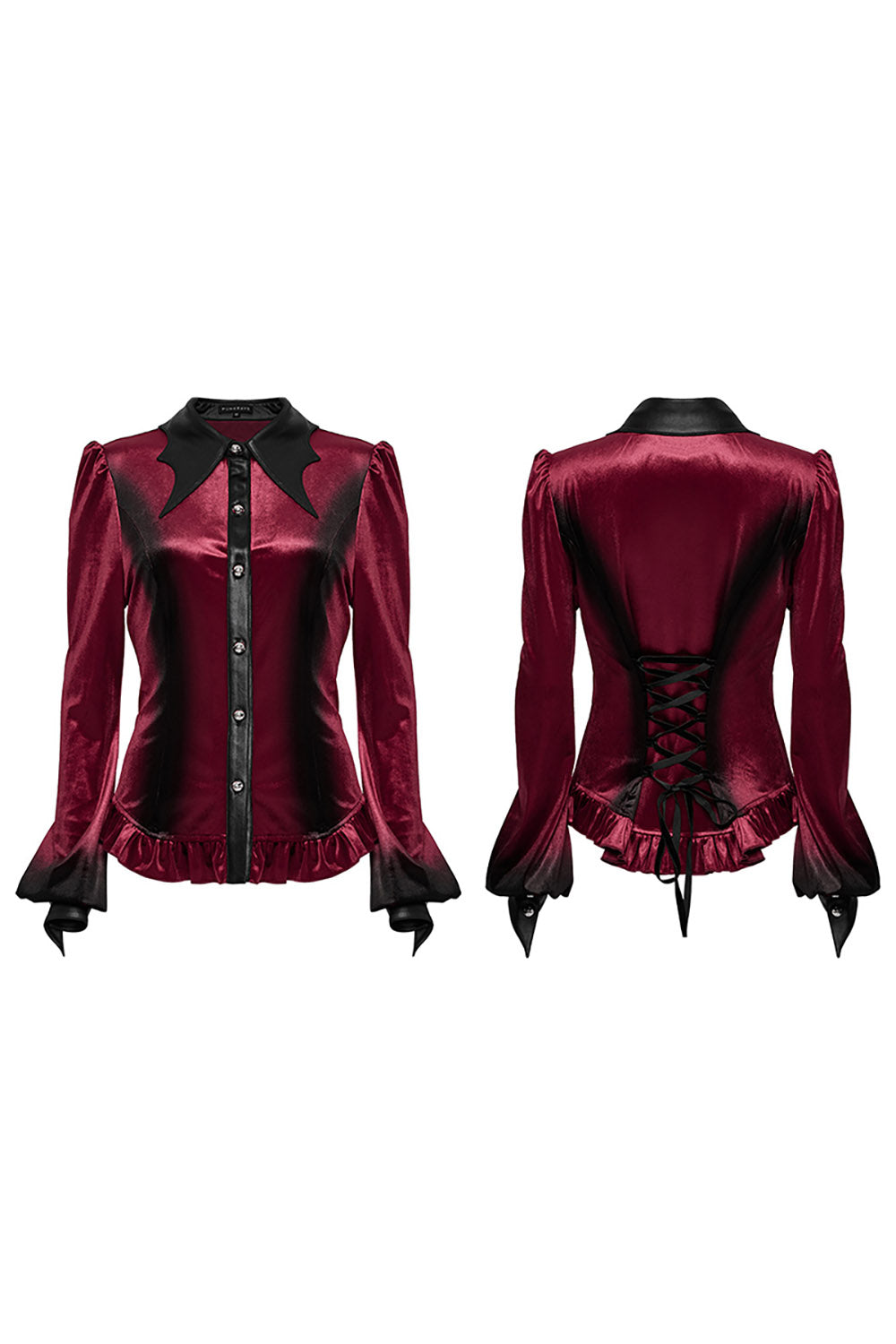 velvet gradient gothic shirt