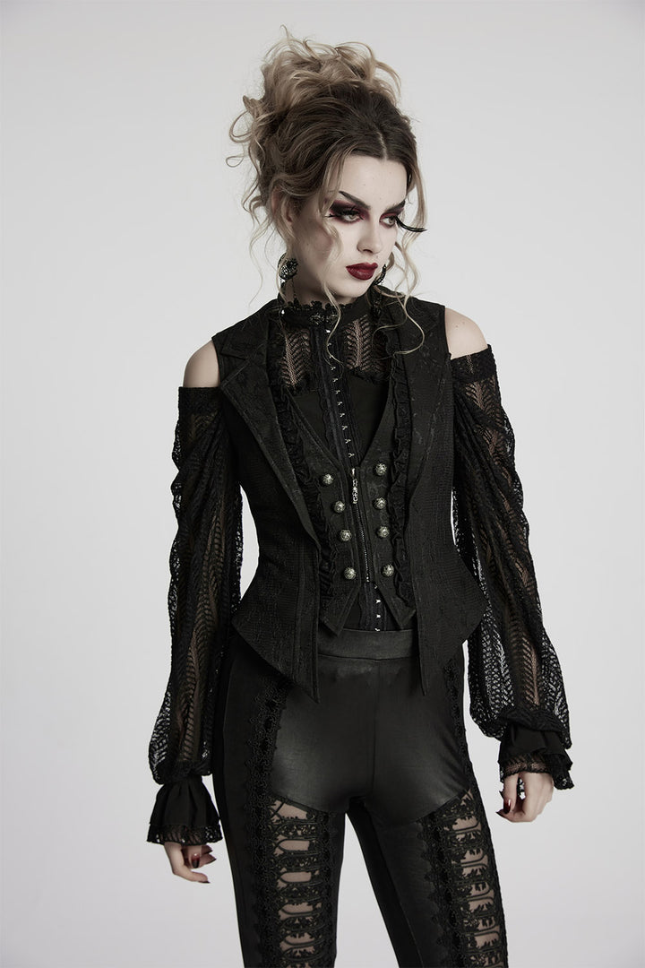 womens steampunk buttoned waistcoat