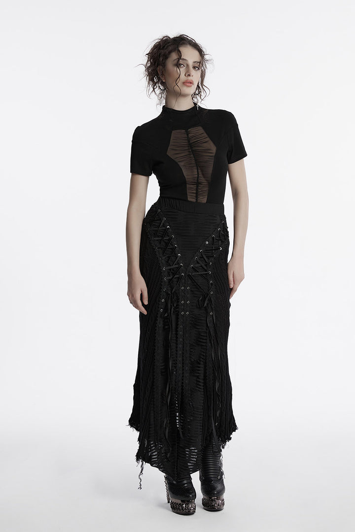 tattered grunge goth skirt