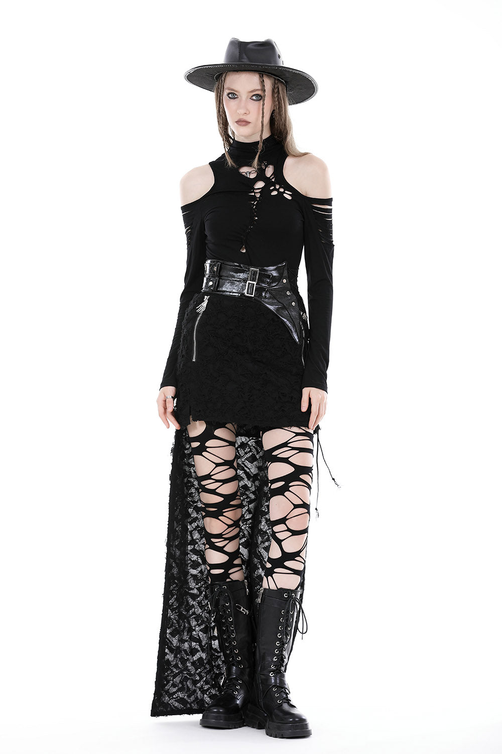 long sleeve punk top for women