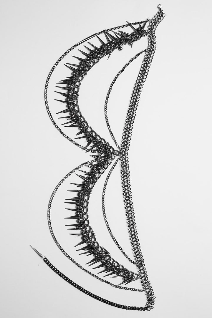 layered spiked chain belt