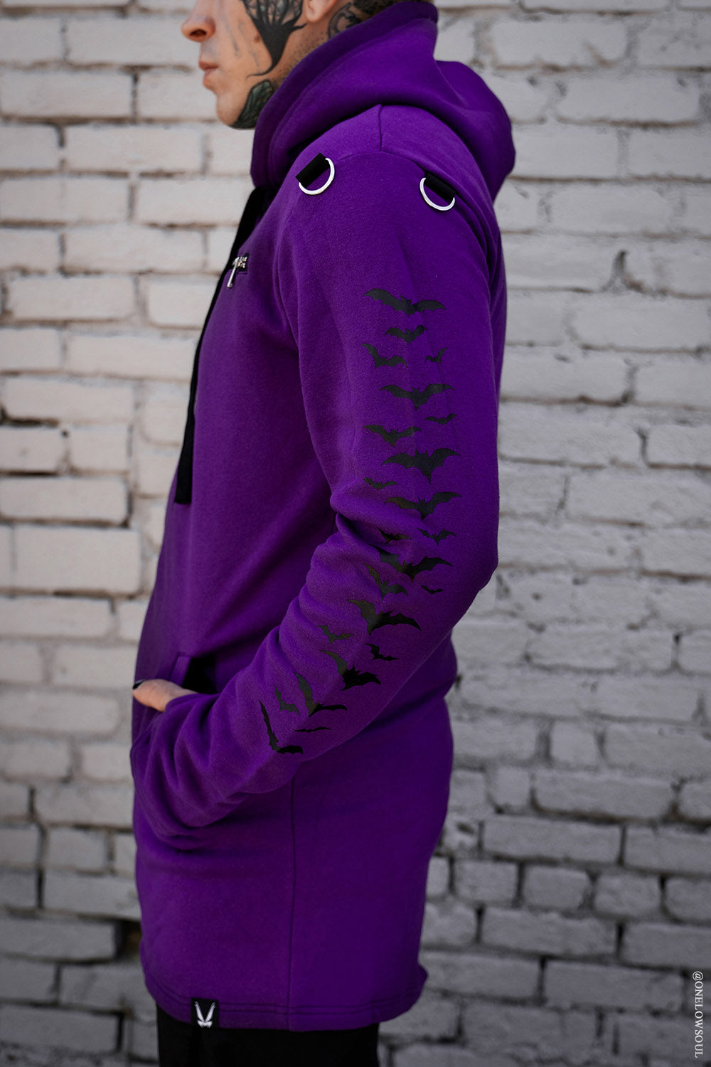 mens zip-up d-ring hoodie