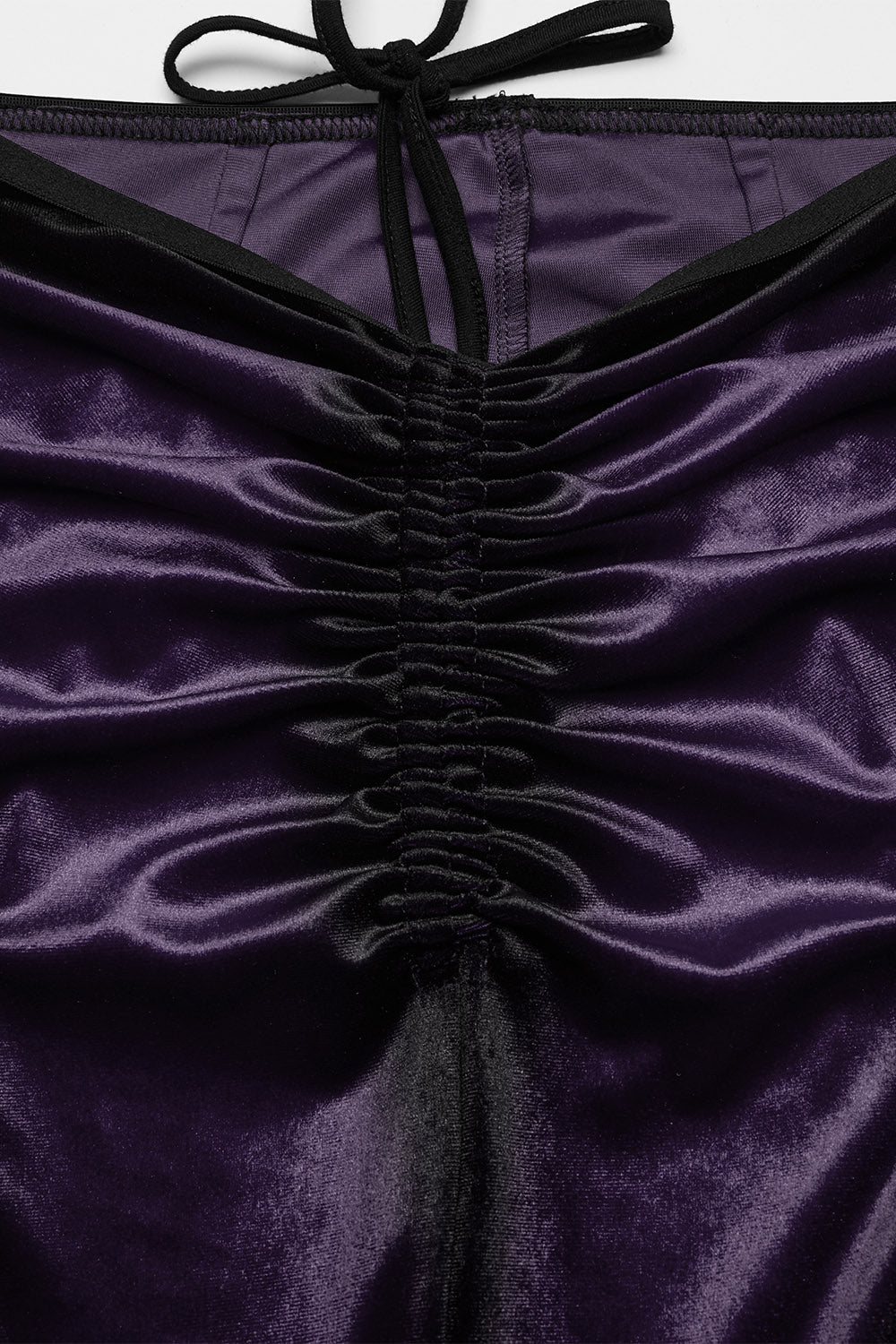 whimsigoth ruched velvet bell bottoms