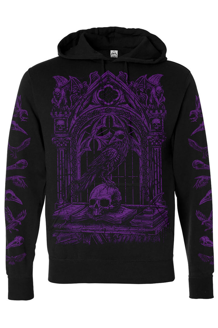 Quoth the Raven Hoodie [PURPLE] [Zipper or Pullover]