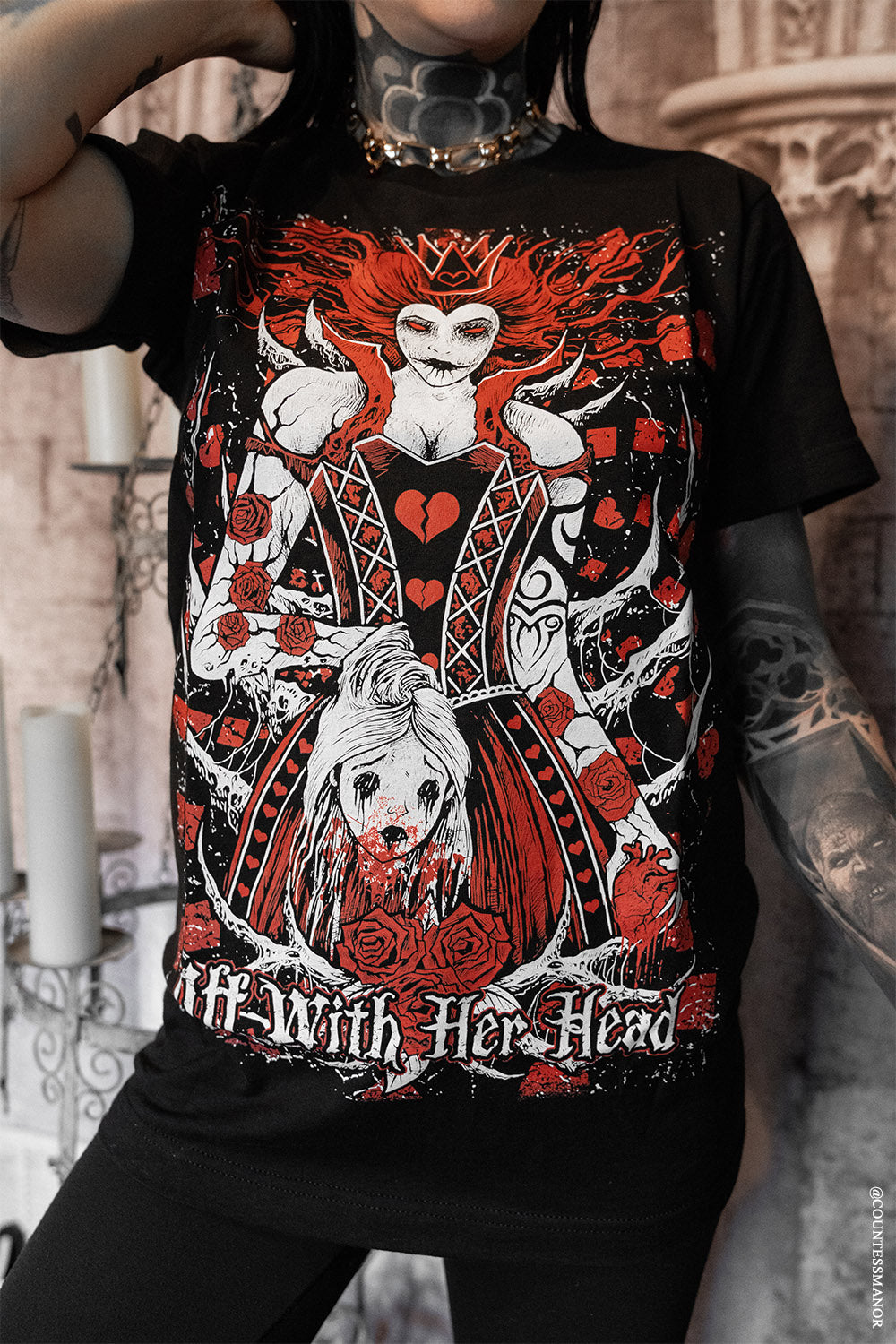dark queen of hearts tshirt