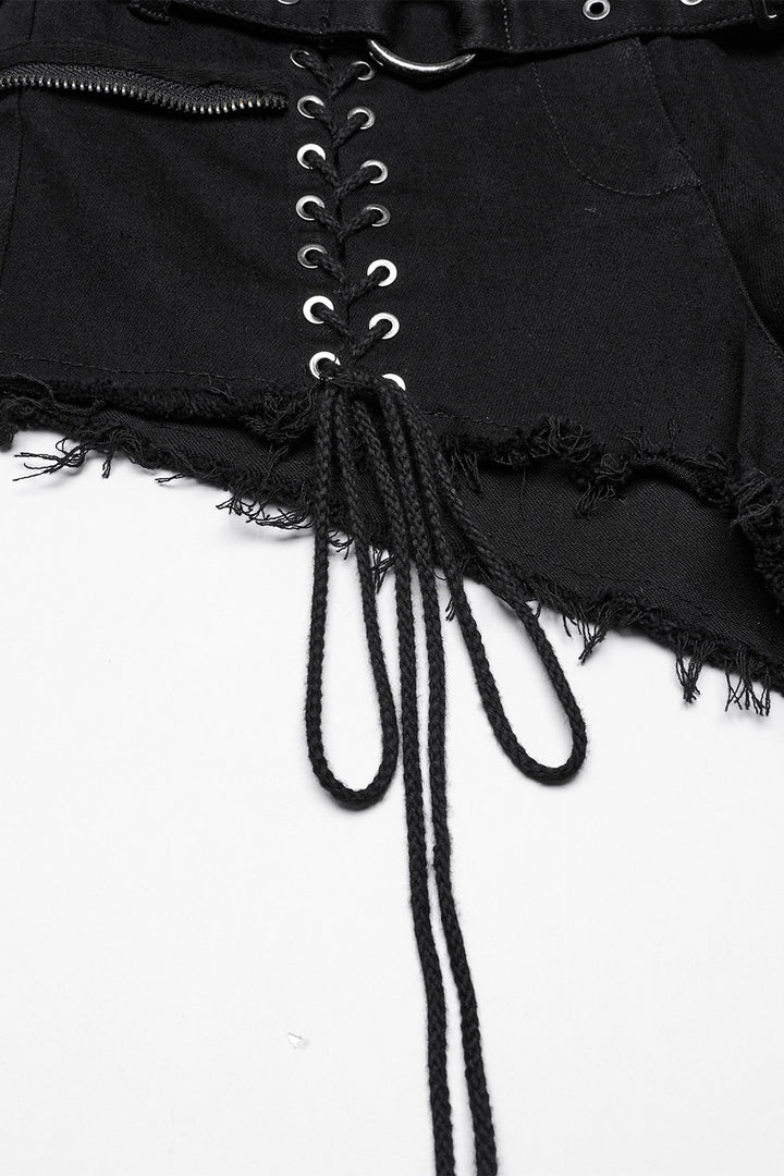 lace-up short shorts by punk rave