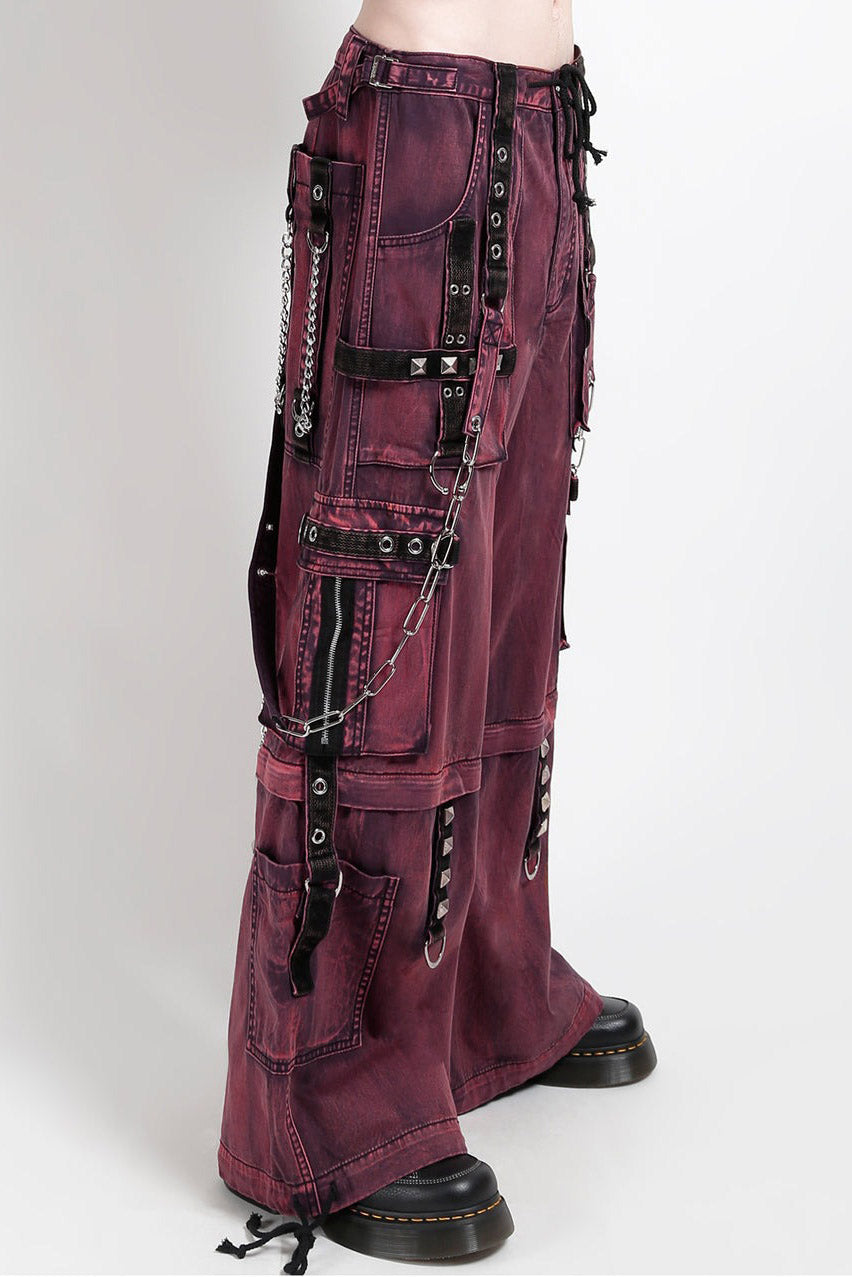 studded pants with chain straps by tripp NYC